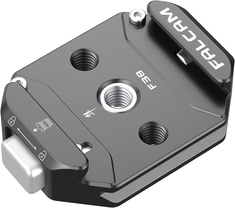 FALCAM F38 Quick Release Base V2, Quick Release System, Base with 1/4" and 3/8" Screw Thread for Tripod, Monopod, Stabilizer, Slider - 3364 - Image 1